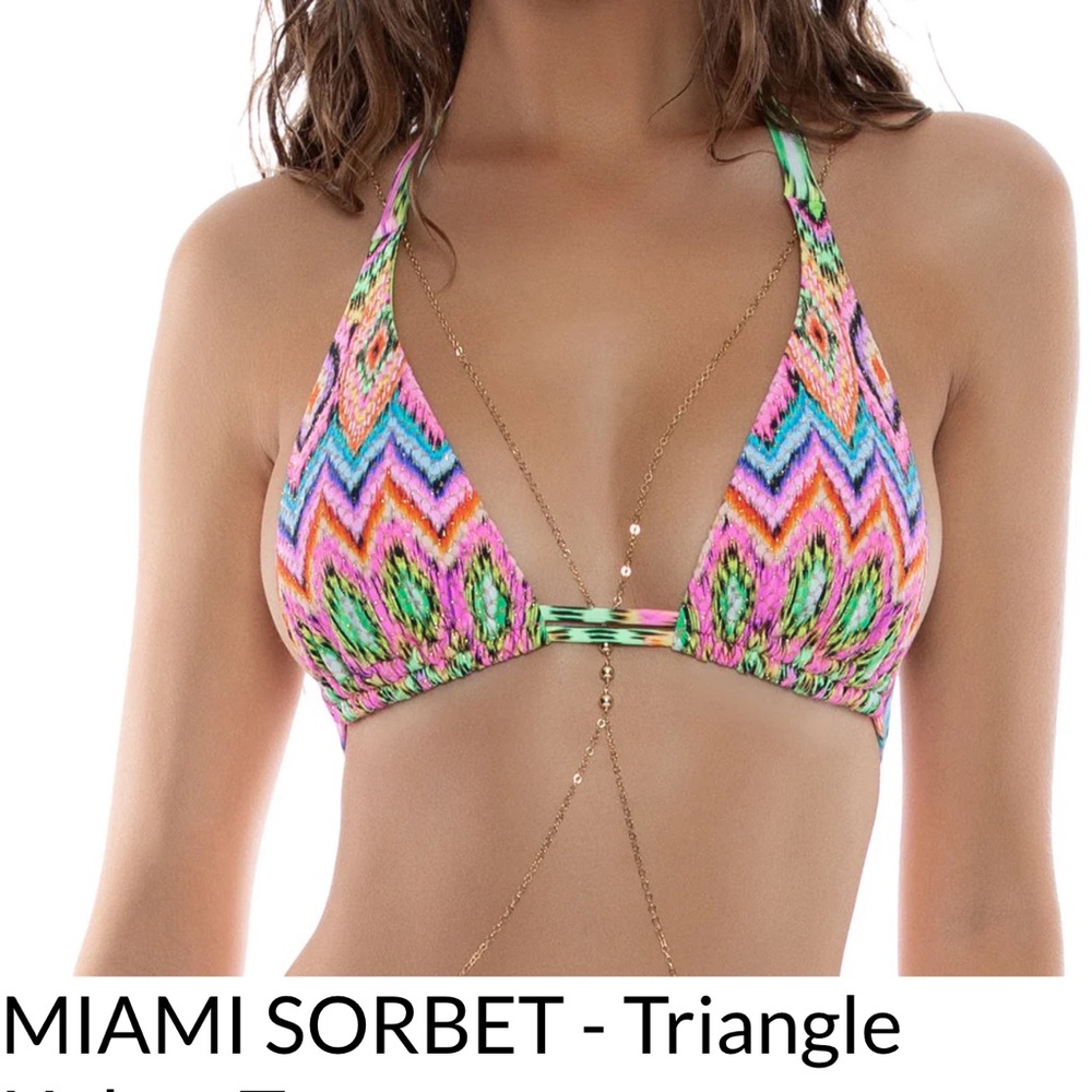 Luli Fama Bikini NWT Miami Sorbet Size Medium - Picture 6 of 13